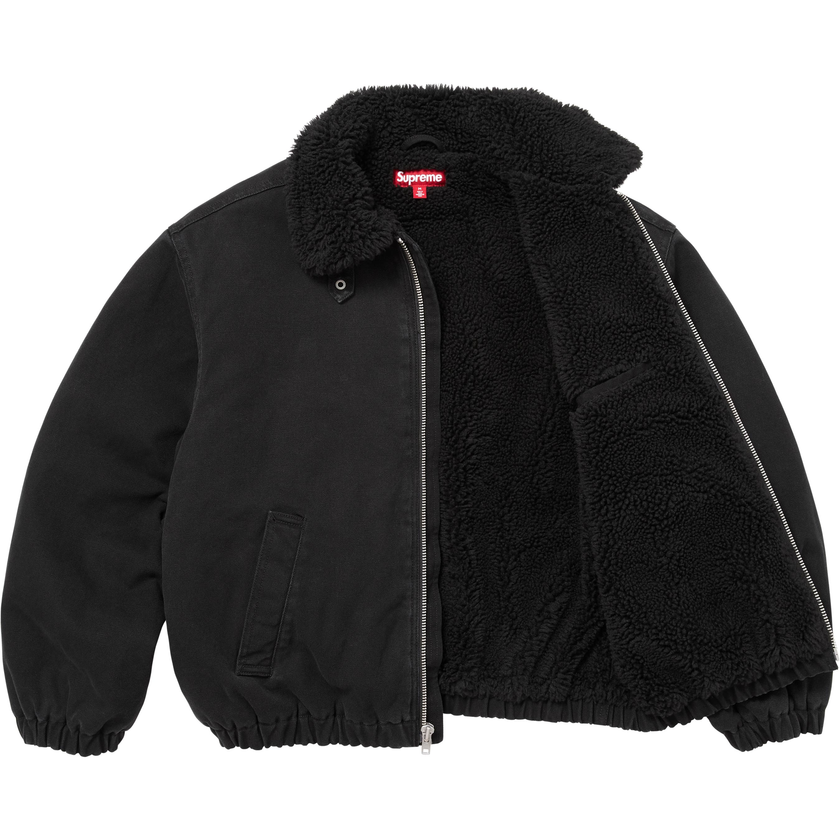 Faux Shearling Lined Bomber Jacket view 17